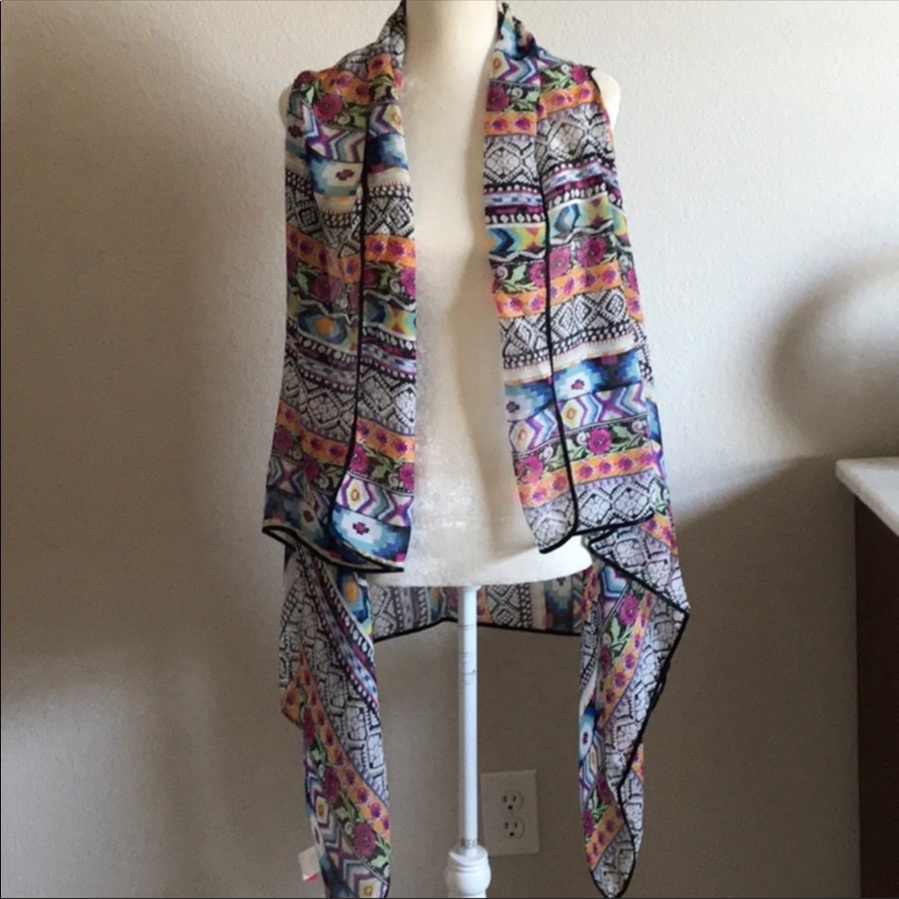 Multicolored kimono